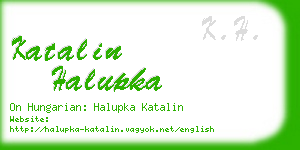 katalin halupka business card